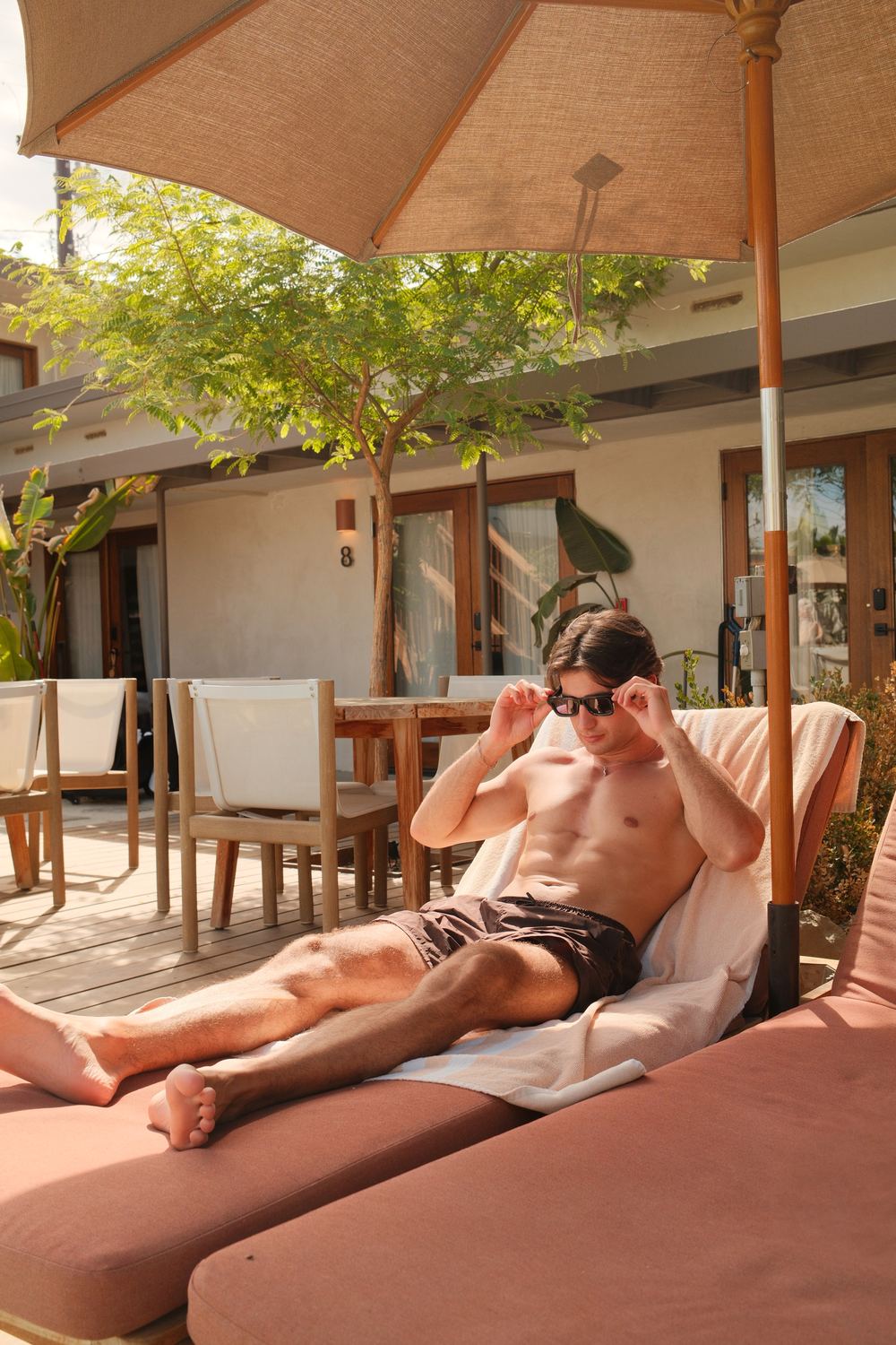 Lounging poolside at Terra